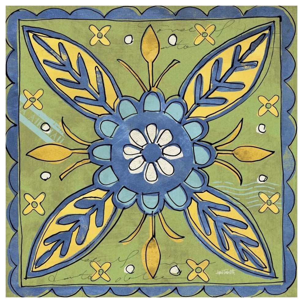 "Tuscan Sun Tile III Color" Digital Paper Print by Anne Tavoletti, 38"x38"