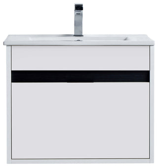 Alpine Wall Mount Bathroom Vanity and Sink, White Matte, 24"