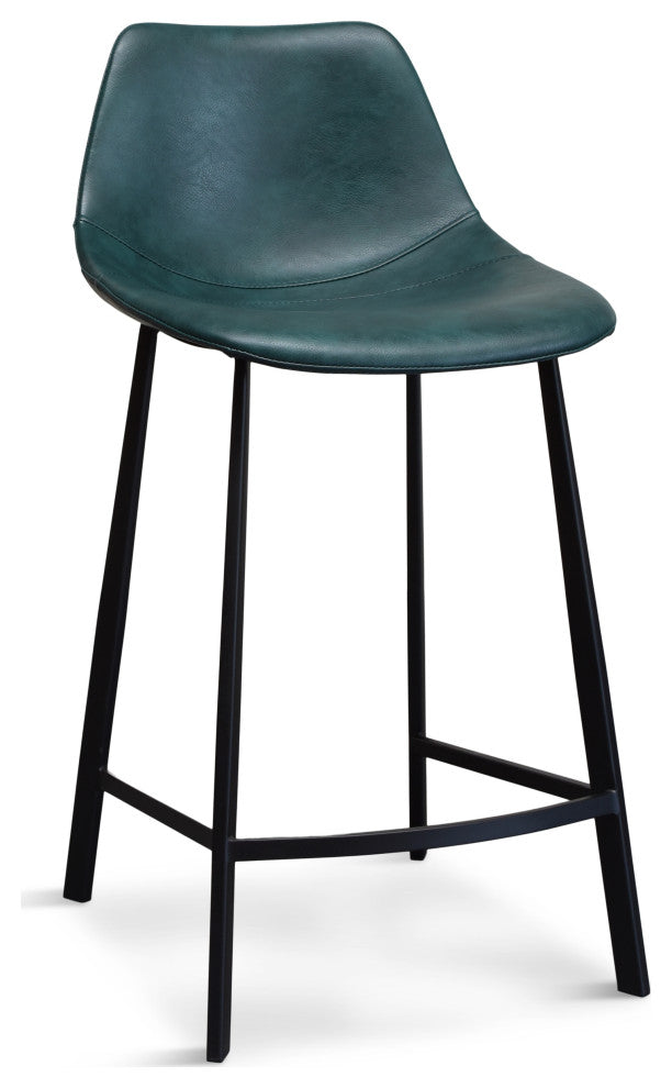 Pablo Counter Stool, Set of 2, Teal Blue