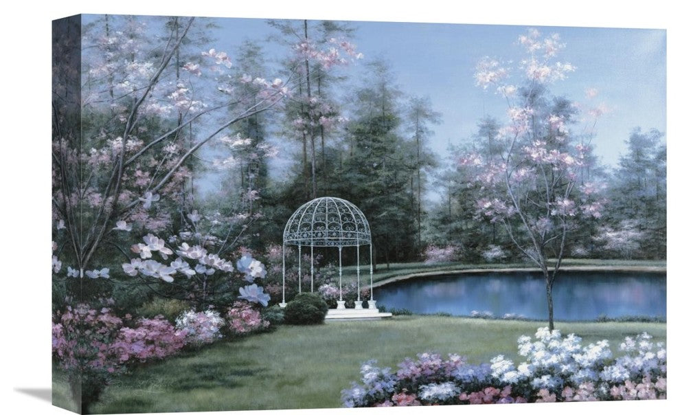 "Lakeside Gazebo" Artwork, 18" x 12"
