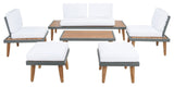 Safavieh Melbrook 6Pc Outdoor Living Se, Natural / White