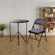 Costway Set of 4 Folding Chairs Fabric Upholstered Padded Seat Metal Frame