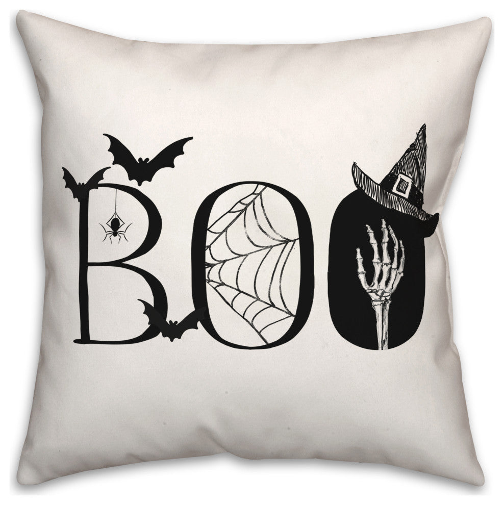 Boo 18x18 Spun Poly Pillow