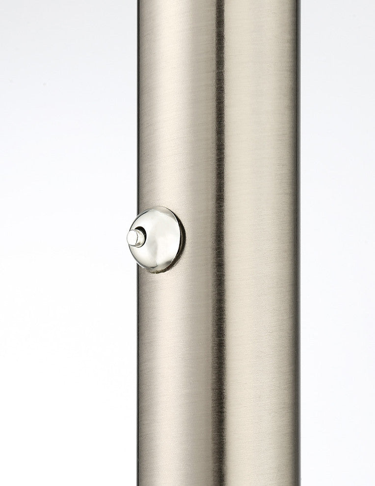 Tampa Single Pole Floor Lamp, Satin Nickel