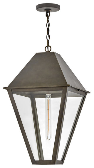 Hinkley Endsley Large Hanging Lantern, Blackened Brass