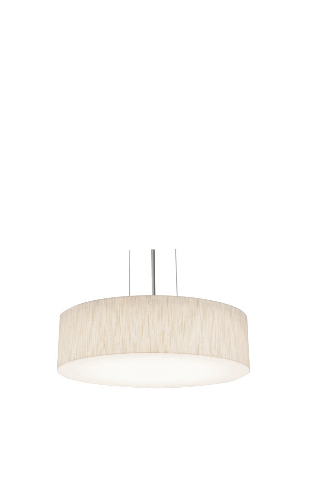 Anton LED Pendant, Satin Nickel Finish, Jute, 15"