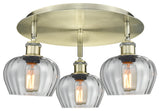 Innovations Fenton 3 18.25" Flush Mount Antique Brass