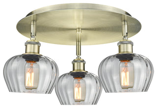 Innovations Fenton 3 18.25" Flush Mount Antique Brass