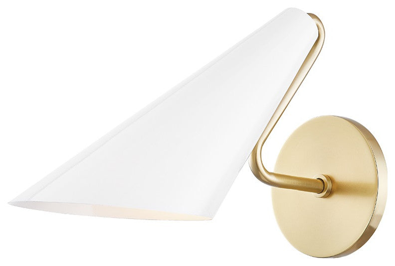 Talia 1 Light Wall Sconce in Aged Brass/Dove Grey