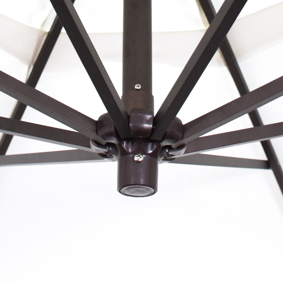 9'' Cantilever Umbrella Deluxe Crank Lift, Bronze, Pacifica, Red