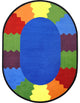 Kid Essentials Rug, Block Party, 5'4"x7'8" Oval