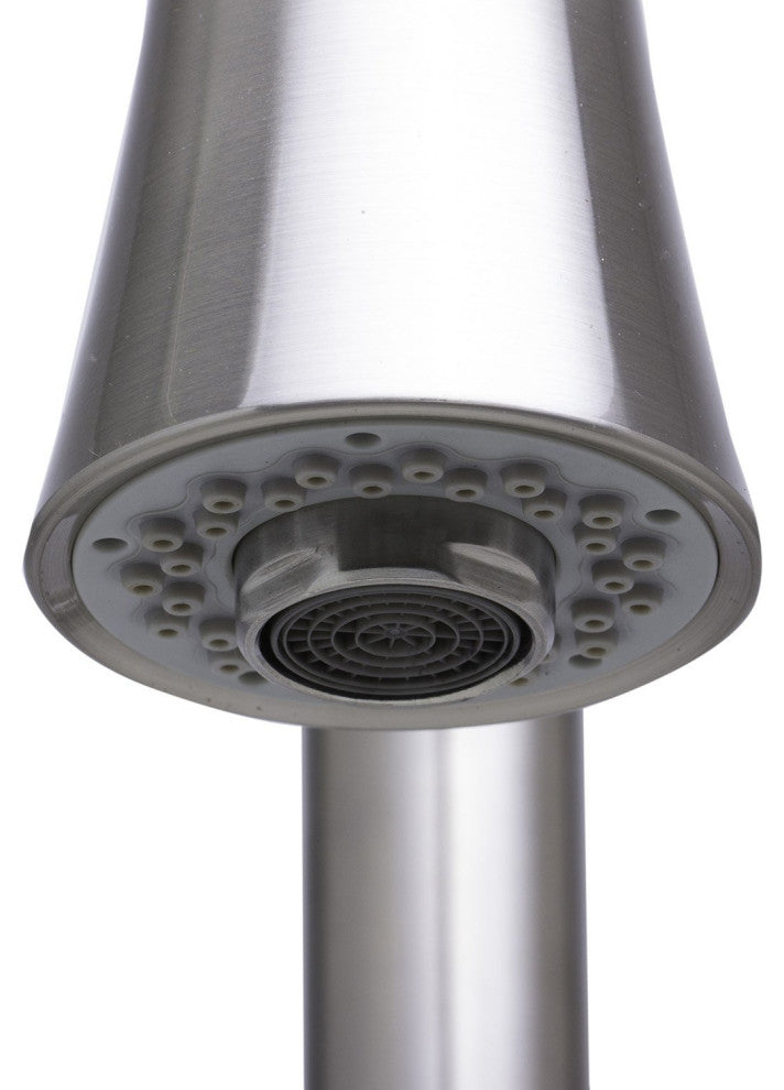 AB2034-BSS Solid Brushed Stainless Steel Pull Down Single Hole Kitchen Faucet