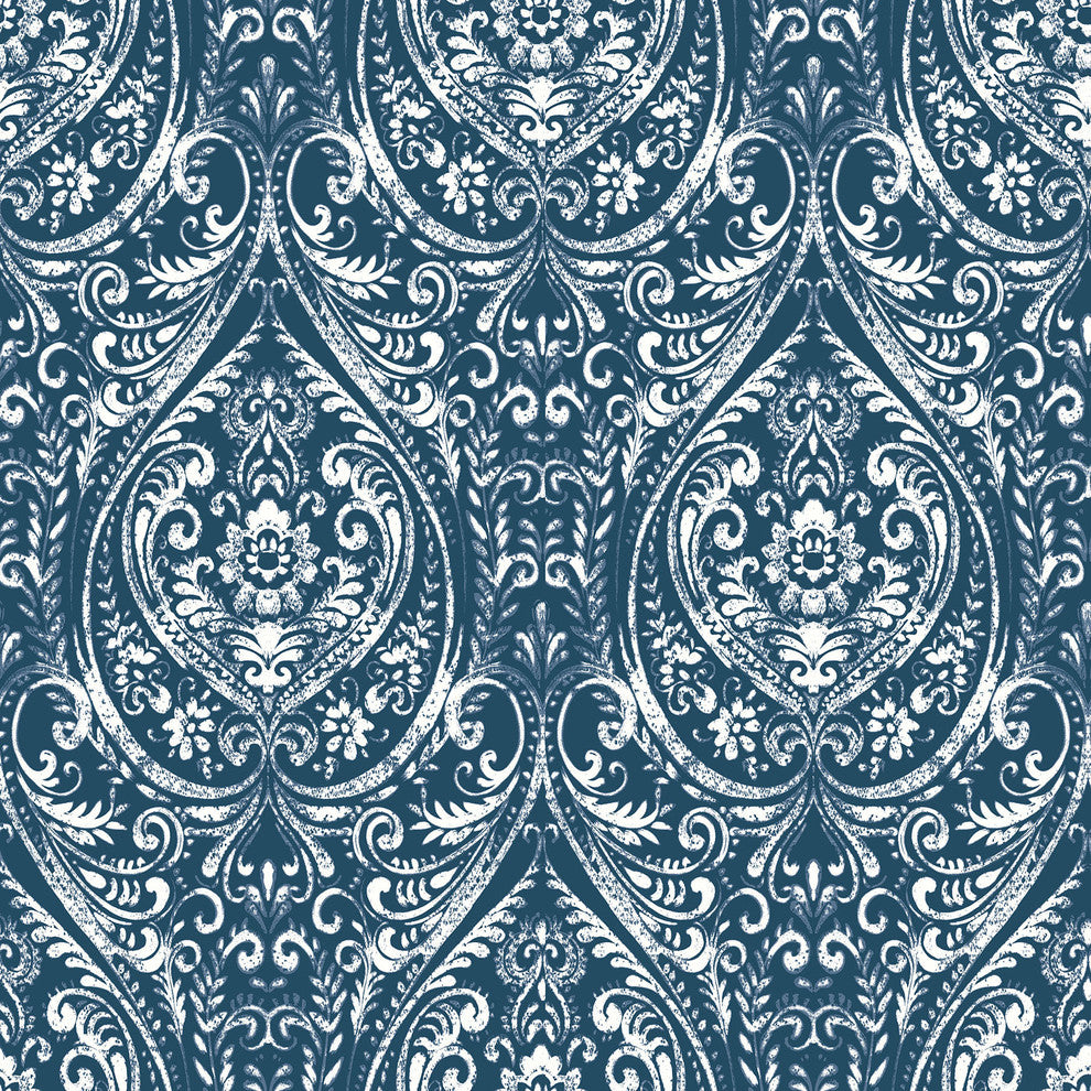 Bohemian Damask Peel and Stick Wallpaper, 4 Rolls