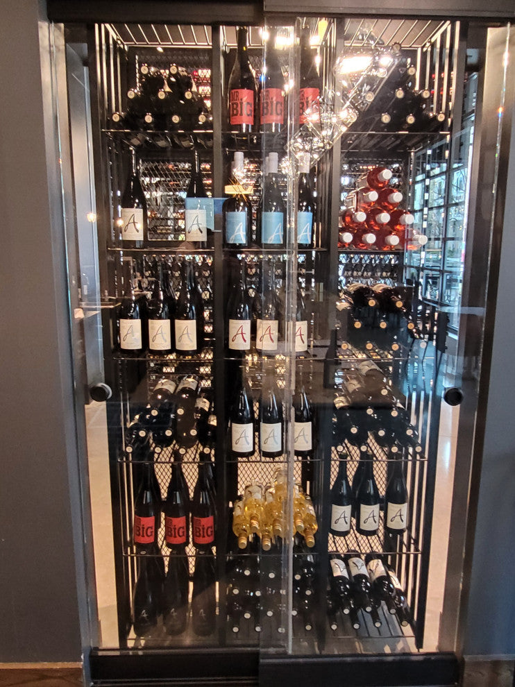 Case and Crate 6 | Metal Bottle Storage | Freestanding Wine Rack, 96 Bottles, Bin