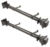 Owen 1.5" Side Curtain Rod, Black, 18"