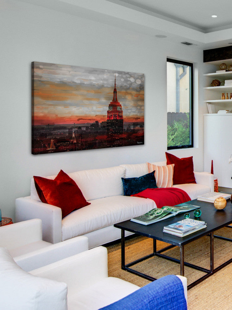 "Red Hot NYC" Print on Canvas, 36"x24"