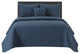 Jailen 4 Piece Quilt Set, Navy, Queen