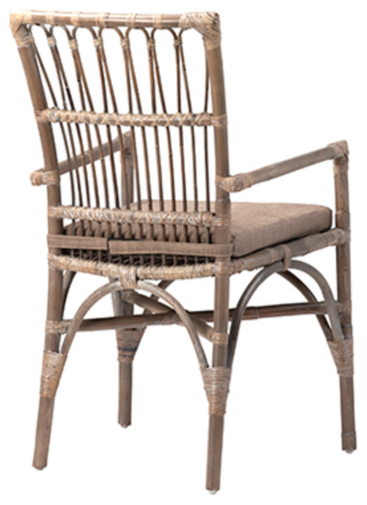 Bamboo and Rattan Dining Chair