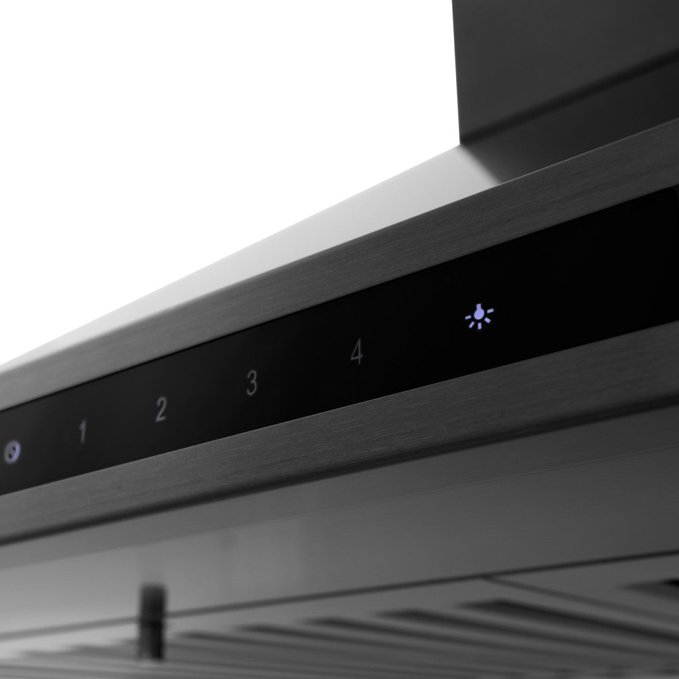 ZLINE 42" Range Hood, Black Stainless Steel With Set of 2 Charcoal Filters