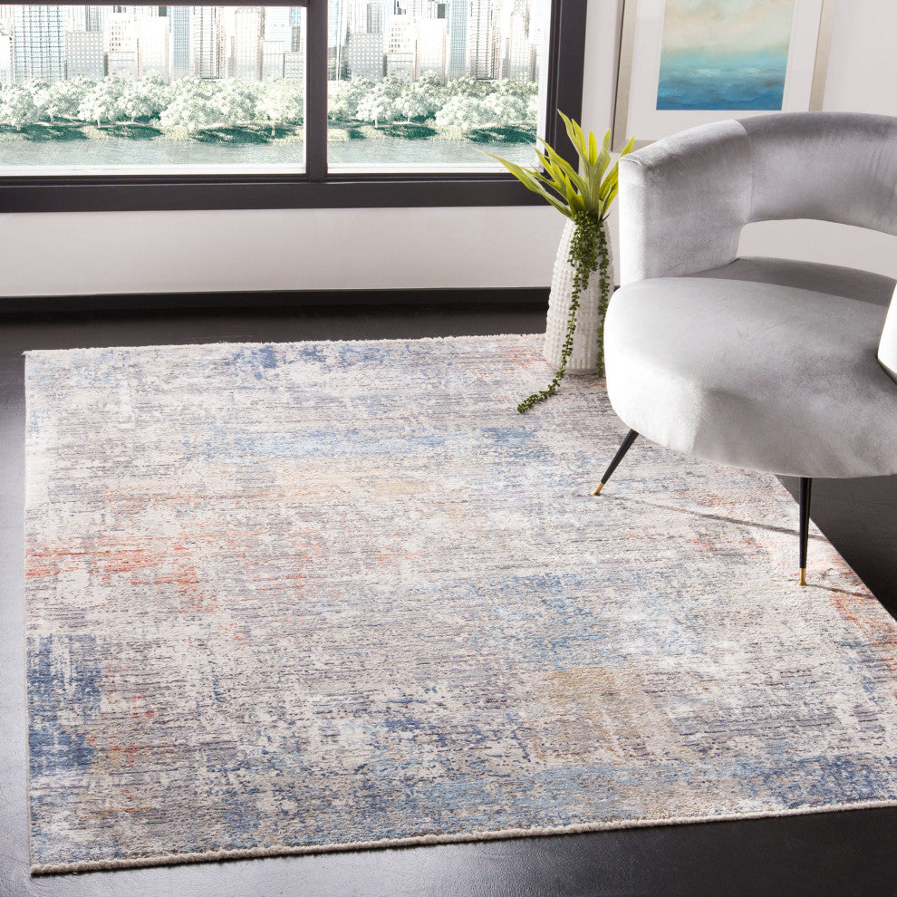Safavieh Dream DRM428F Rug, Grey/Blue, 6'7" X 6'7" Square