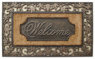 First Impression Rubber/Coir Dirt Trapper 18"x30" Welcome Doormat