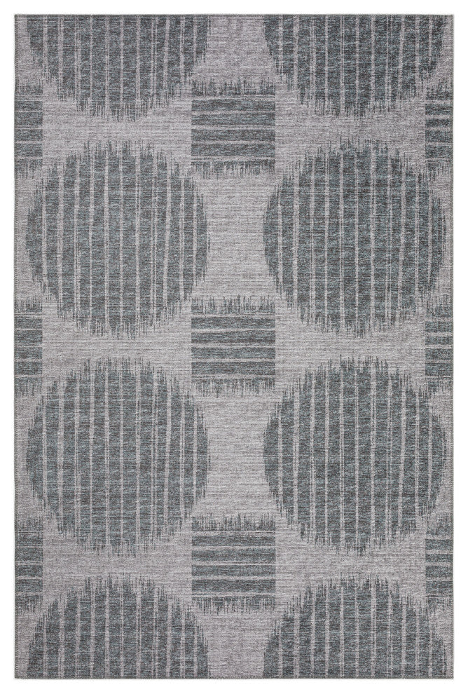 Indoor/Outdoor Sedona SN13 Pewter Machine Washable 3' x 5' Rug