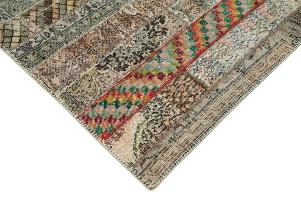 Rug N Carpet - Handmade Anatolian 6' 7" x 10' 0" Antique Patchwork Area Rug