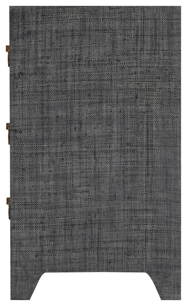 Butler Specialty Company, Bar Harbor Charcoal Raffia 3 Drawer Chest, Charcoal