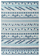 Vintage Abstract Geometric Lattice 5x8 Indoor and Outdoor Area Rug