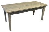 Grey Farmhouse Table With Tapered Legs, 66"