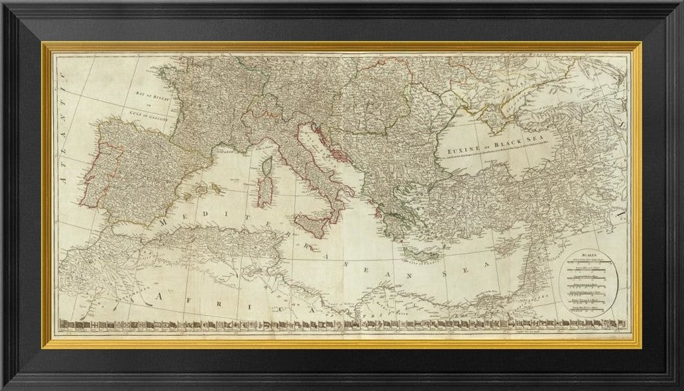 Europe and Its Empires, Kingdoms, States, Republics (Southern), 1787, 28"x16"