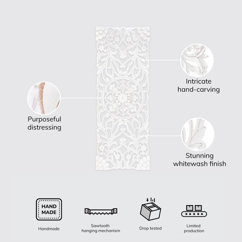 Malito Wall Medallion, White