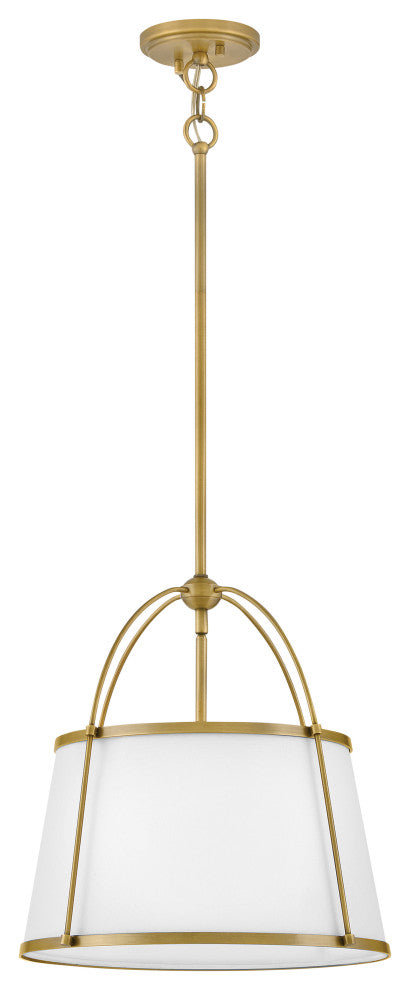 Hinkley Clarke Large Drum Pendant, Lacquered Dark Brass