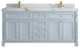 Paris 72" Double Sink Bathroom Vanity, Blue Heather 2" Viola Gold