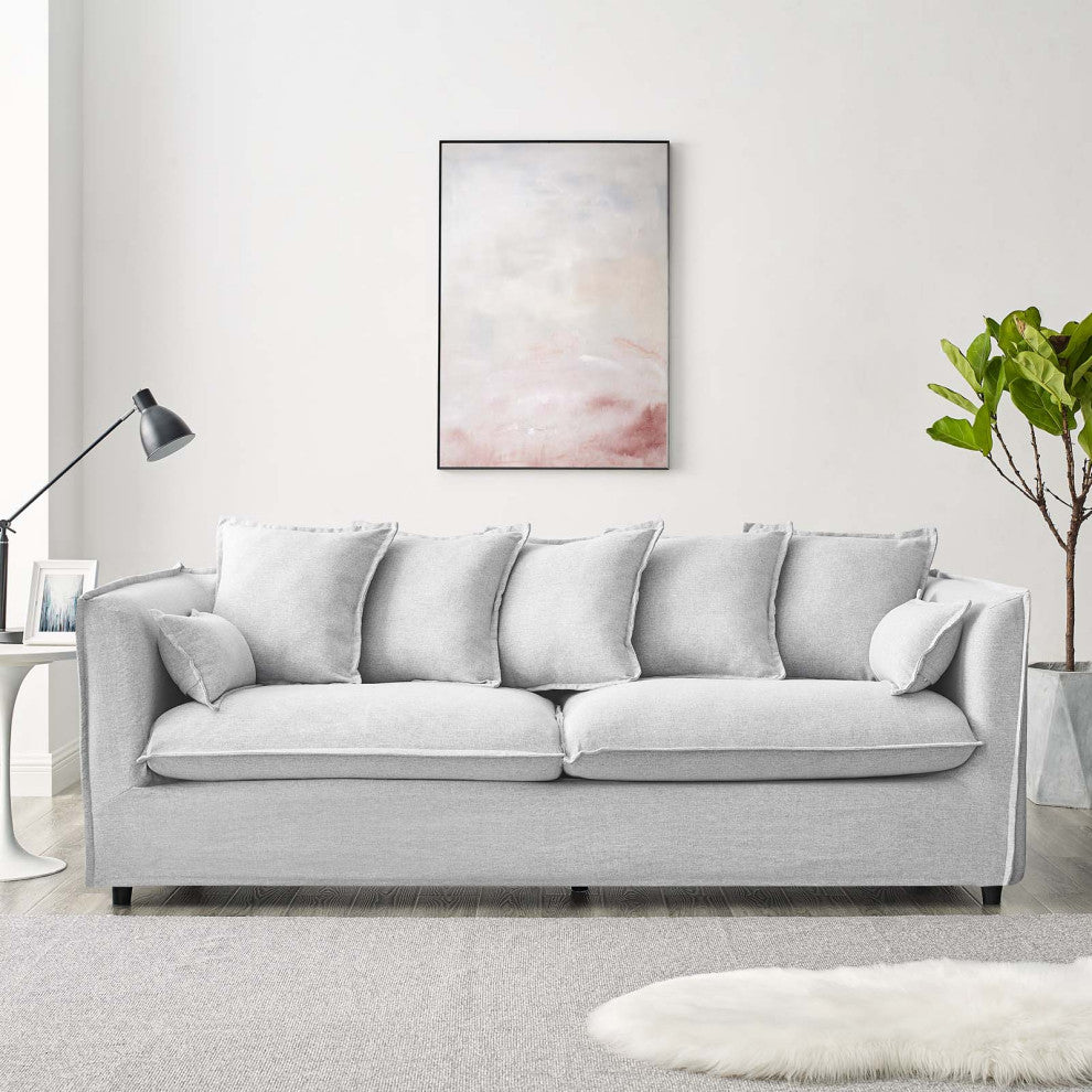Sofa, Fabric, Gray, Modern, Living Lounge Room Hotel Lobby Hospitality