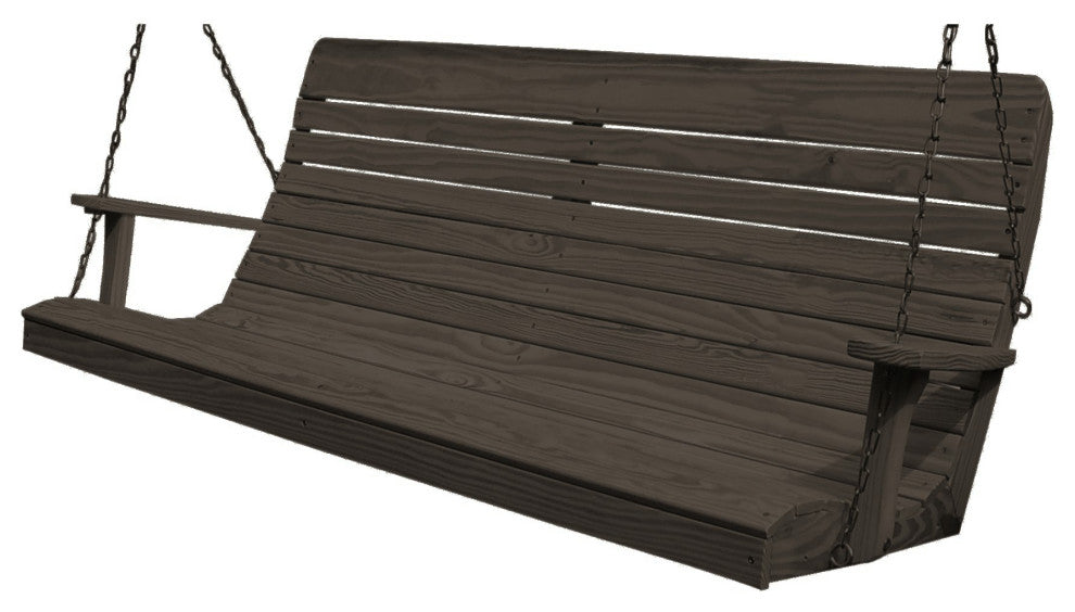 Pressure Treated Pine Highback Swing, Charcoal Stain, 5 Foot