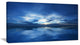 "Blue Waters and Blue Sky Sunset" Modern Seascape Wall Art, 32"x16"