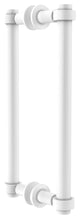 Contemporary 12" Back to Back Shower Door Pull, Matte White