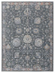 Weave & Wander Sybil Transitional Oriental Style Rug, Charcoal Gray/Red, 9' X 12