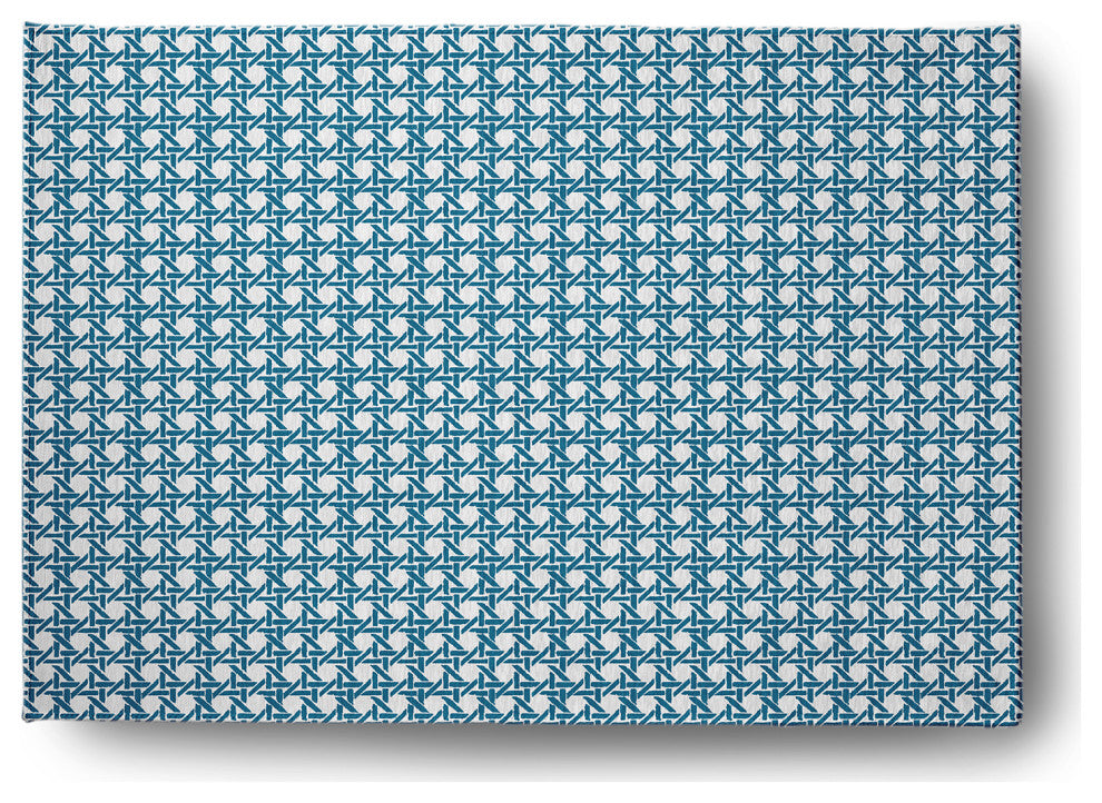 Rattan Geometric Indoor/Outdoor Rug