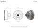 12" Iris LED Wall Light With Trim Arm, Mahogany Bronze