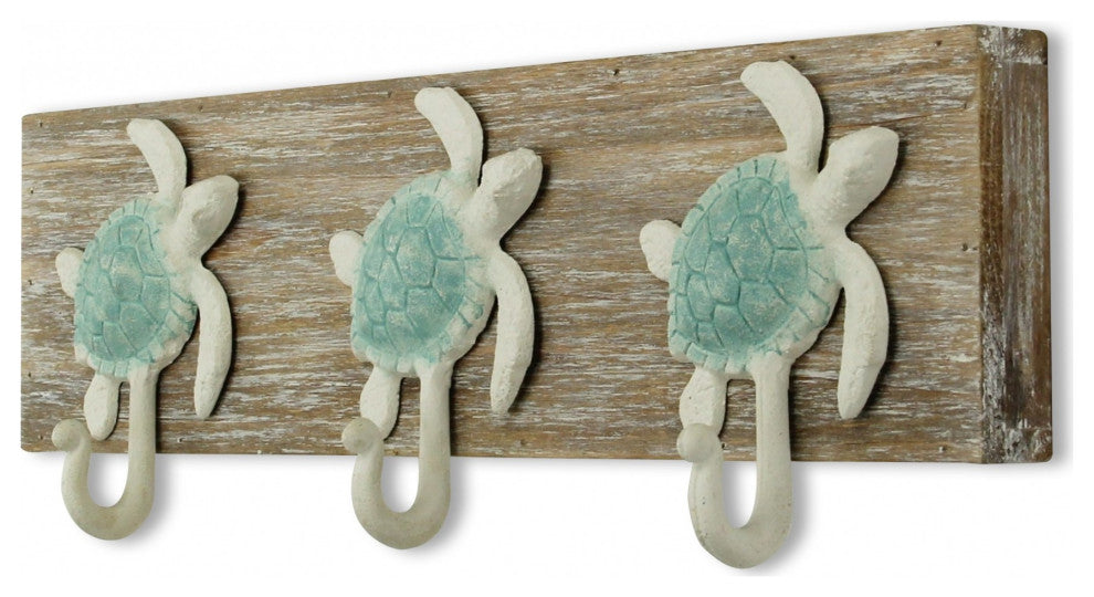 Coastal Sea Turtle Three Hook Coat Hanger