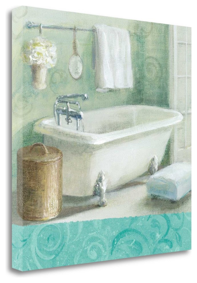 "Refresh Bath Border I" By Danhui Nai, Giclee Print on Gallery Wrap Canvas