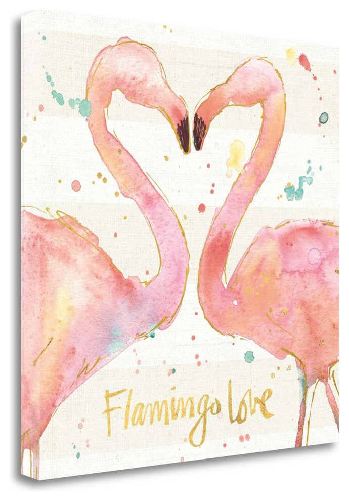"Flamingo Fever II" By Anne Tavoletti, Giclee Print on Gallery Wrap Canvas
