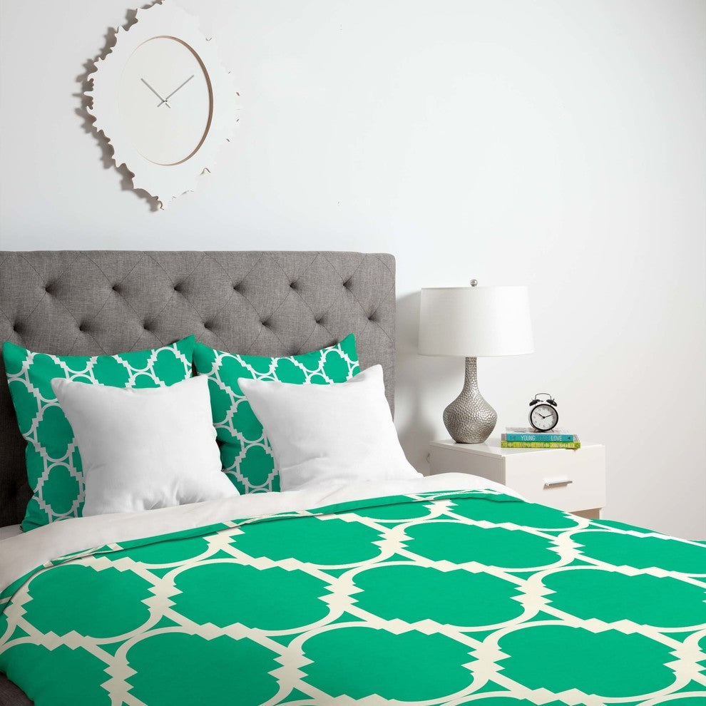 Deny Designs Rebecca Allen Pillow Talk Turquoise Duvet Cover - Lightweight