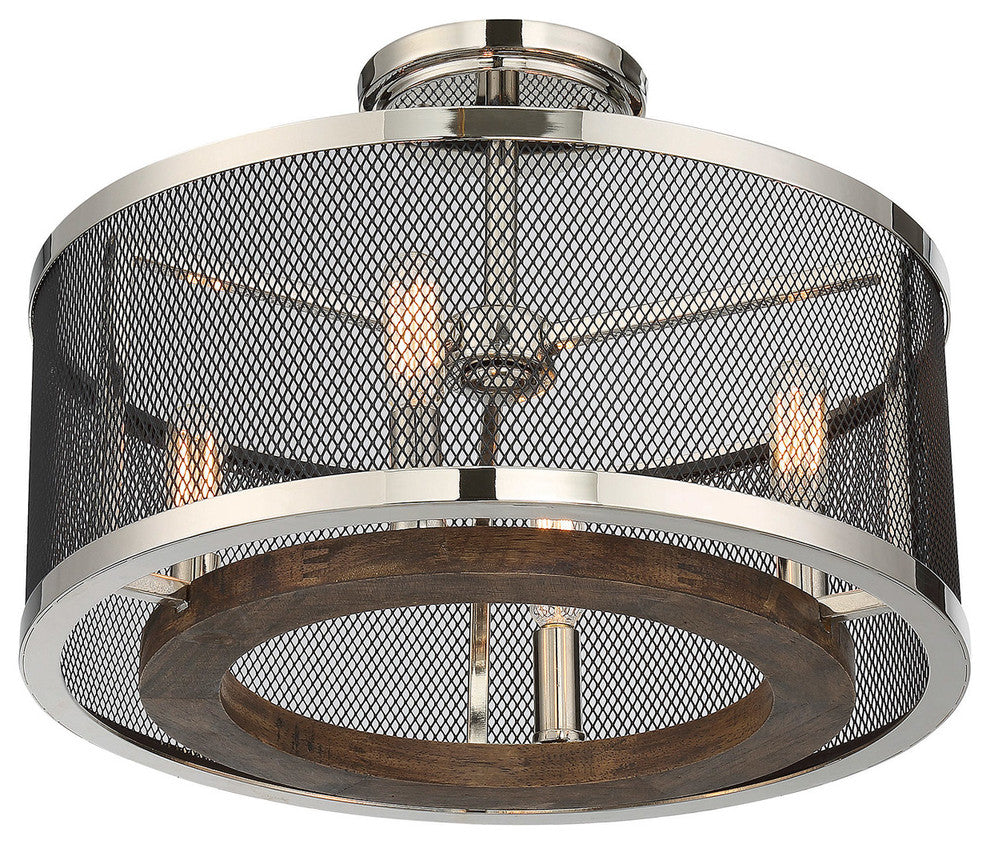 Savoy 6-3092-4-73, Valcour 4 Light Semi-flush