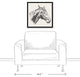 Horse Head Sketch 20"x20" Black Framed Print on Canvas