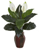 Nearly Natural Spathifyllum Artificial Plant in Decorative Planter