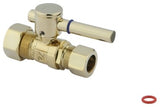 Fauceture 5/8" IPS X 1/2" OD Comp Straight Valve, Polished Brass