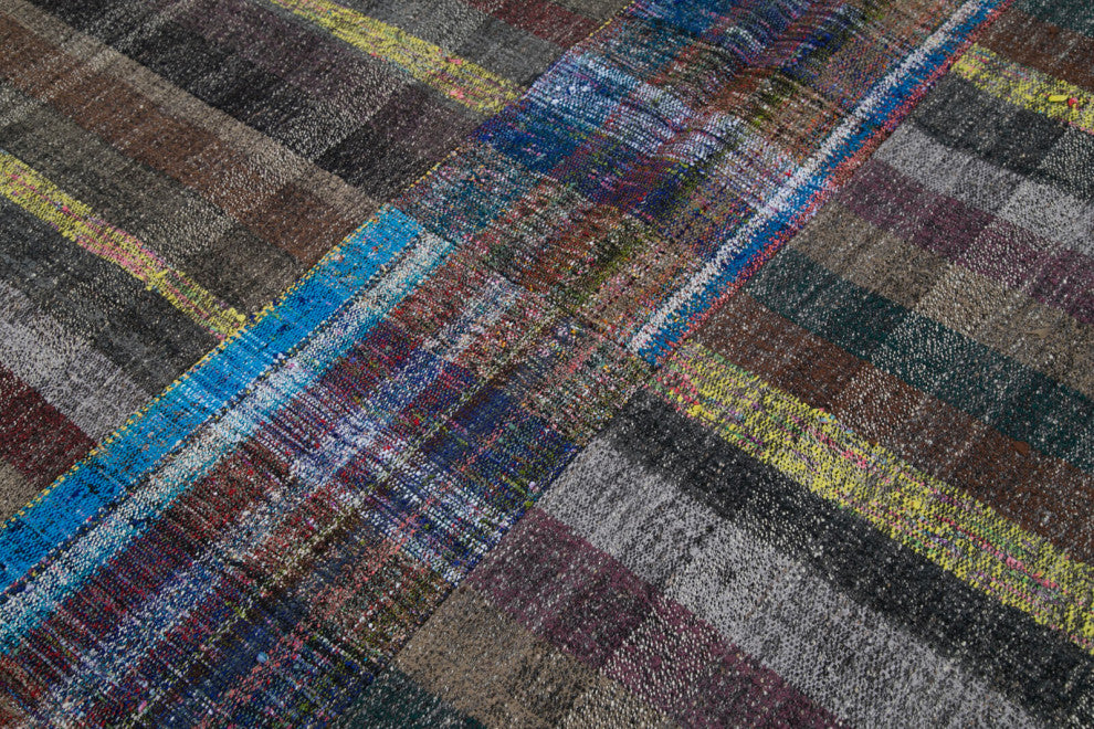 Rug N Carpet - Handmade Anatolian 6' 5'' x 9' 10'' Vintage Patchwork Kilim Rug
